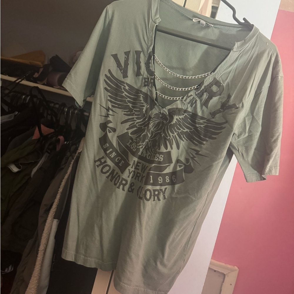 Fashion Nova Olive Green Tee